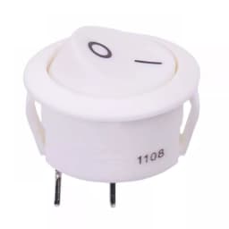 Intrerupator 2 pini ON-OFF 6A 250V alb 18x10mm cu retinere 2