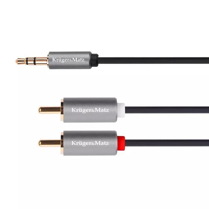 Cablu JACK 3.5 mm - 2x RCA 1.8m STEREO Basic KRUGER&MATZ