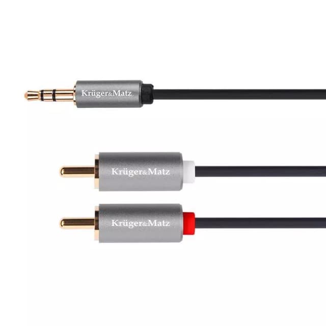 Cablu JACK 3.5 mm - 2x RCA 5m STEREO Basic KRUGER&MATZ