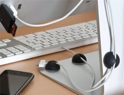 Ghidaj cablu pentru birou 5buc/set negru Goobay 2