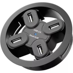 Hub USB 2.0 4 porturi montabil in birou Goobay 1