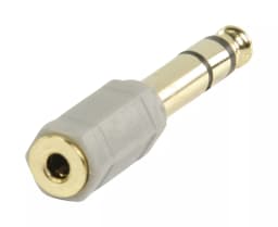 Adaptor audio stereo Jack 6.35 mm tata - Jack 3.5 mm mama gri Bandridge 1