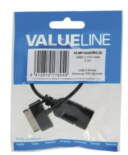 Cablu adaptor OTG USB A - Samsung 30 pini 0.2m Valueline 2
