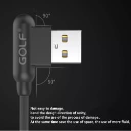 Cablu Golf Pudding Micro USB 48M 1m 2.4A negru 2
