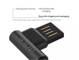 Cablu Golf Pudding Micro USB 48M 1m 2.4A negru 4