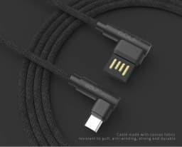 Cablu Golf Pudding Micro USB 48M 1m 2.4A negru 5