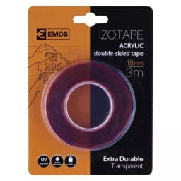 Banda dublu adeziva 3m x 18mm Transparent F6080 Emos 2