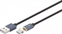 Cablu USB2.0 cu mufa magnetica USB Type C 1.2m negru Goobay 1