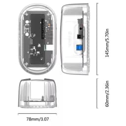 Rack HDD 2.5 3.5 inch USB 3.0 transparent cu docking station Orico 5