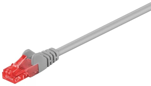 Cablu retea CAT6 UTP 2x RJ45 0.5m patchcord neecranat CCA gri Goobay