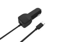 Alimentator USB bricheta auto cu cablu USB C 2 iesiri 2.4A negru Well 1