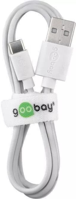 Cablu USB Type C tata - USB 2.0 tata 1m 3A 0.48Gbit/s alb Goobay 1