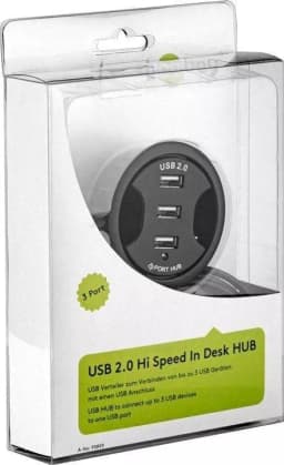 Hub 3x USB 2.0 pentru birou Goobay 2