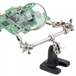 Suport placa circuit imprimat cu lupa marire 2x Fahrenheit 10102 2