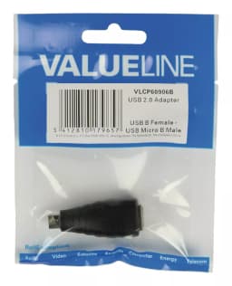 Adaptor USB 2.0 B USB mama - micro USB tata Valueline 3