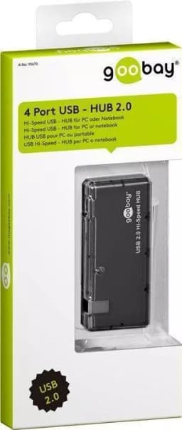Mini HUB USB 4 port 2.0 negru Goobay 2