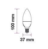 Bec LED 4W E14 220V lumanare alb V-TAC 2