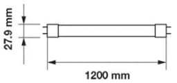 Tub LED T8 120cm 18W plastic 6400K V-Tac cu chip SAMSUNG 2