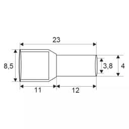 Varf terminal cablu de 2x4 mm 1buc 3
