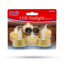 Opait cu LED aurit iluzie de flacara cu baterii incluse 2buc 2
