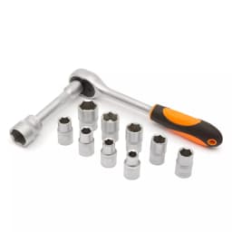 Set chei tubulare cu clichet 12buc 1/2" 10-24mm Crom-Vanadiu HANDY 1
