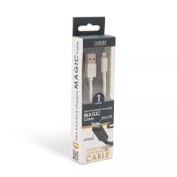Cablu de date 2in1 iPad iPhone Lightning +Micro USB 1m 1A alb delight 4