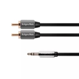 Cablu Jack 3.5 mm la 2x RCA 1m Profesional Kruger&Matz 1