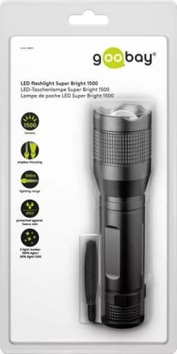 Lanterna LED 20W 1500lm neagra Goobay 4