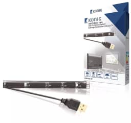 Banda LED USB pentru televizor 90cm 88lm 6500K lumina rece Konig 1