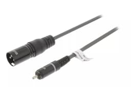 Cablu audio mono XLR 3 pini tata - RCA tata 1.5m gri Sweex 1