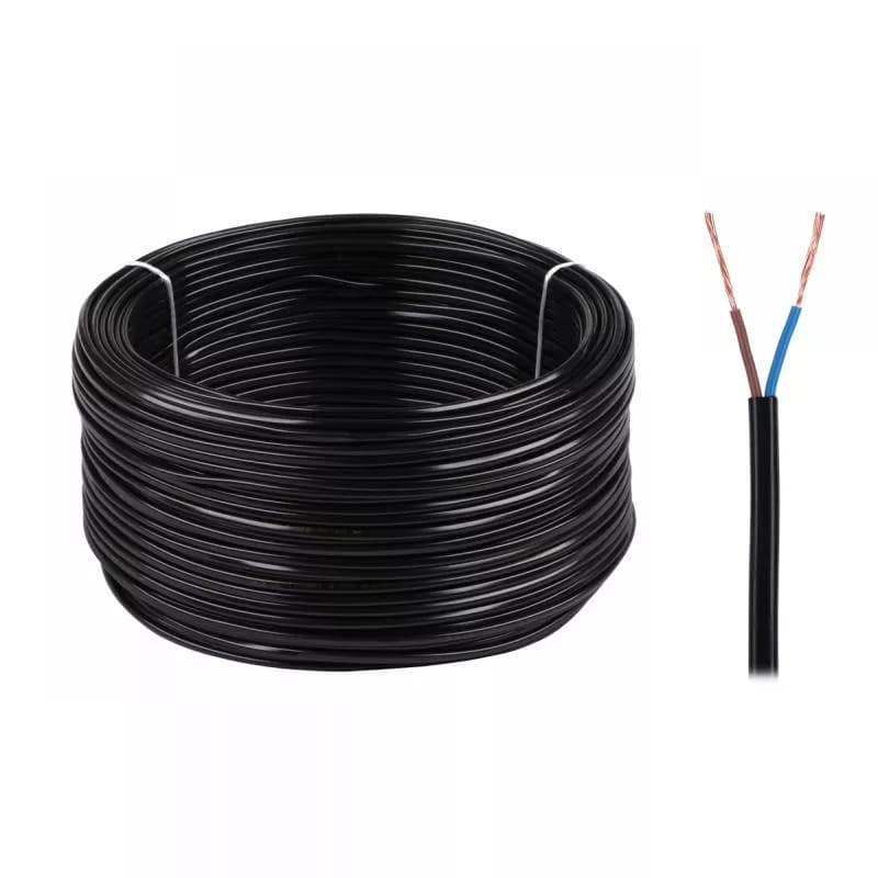 Cablu electric OMY 2x0.75 300V negru Cabletech