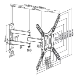 Suport TV de perete 23-55 inch CABLETECH 2