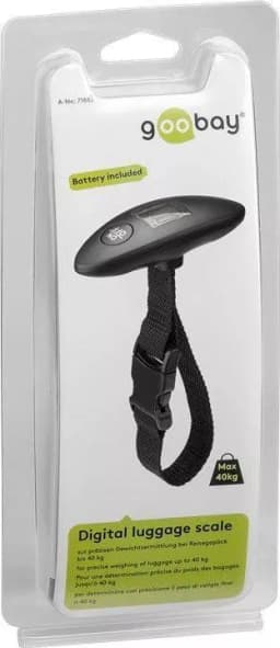 Cantar digital cu LCD pentru bagaje max 40kg negru Goobay 4