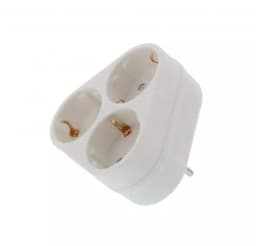 Stecher triplu cu contact protectie 3x Schuko Well 1