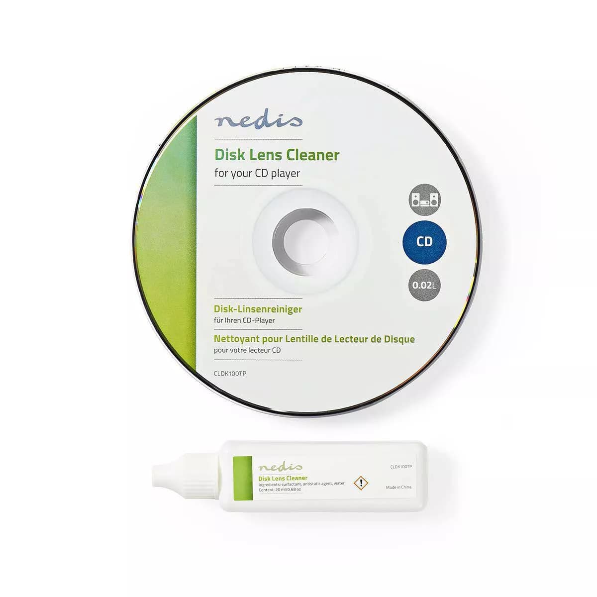 Set CD DVD CLEANER curatat lentila laser 20ml Nedis