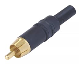 Conector phono aurit negru Neutrik 1