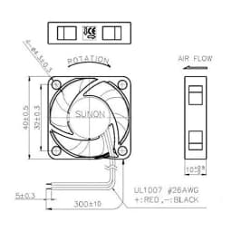 Ventilator 4x4cm 40x40v10mm 5V 3 fire lagar Vapo Sunon 2