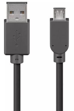 Cablu USB 2.0 - micro USB 0.3m negru Goobay 2