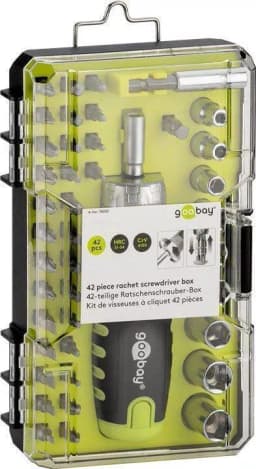 Set surubelnita cu 30biti si 9 tubulare CrV Goobay 4