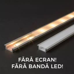 Profil din aluminiu pentru benzi LED 2000x23x8mm Phenom 1