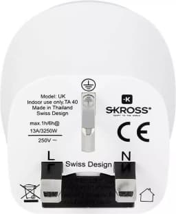 Adaptor priza EU - UK 13A Skross 1.500230-E 3