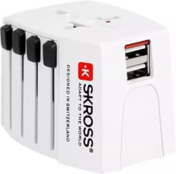 Adaptor priza Skross Universal cu 2 porturi USB 1