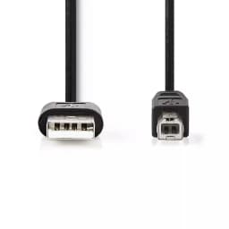 Cablu USB 2.0 Nedis USB-A tata - USB-B tata 2m 2