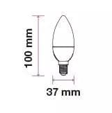 Bec LED 5.5W E14 P45 3000K alb cald lumanare 470lm CHIP SAMSUNG V-TAC 2
