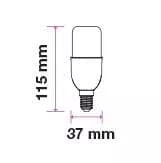 Bec LED 9W E27 T37 4000K alb natural 725lm CHIP SAMSUNG V-TAC 2
