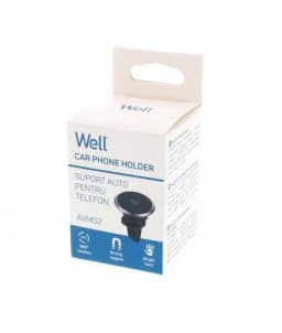 Suport auto magnetic pentru telefon cu prindere la ventilatie Well 3