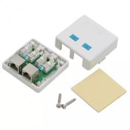 Priza dubla de perete 8P8C FTP Cat5 2x RJ45 2