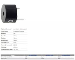 Buzzer Semnalizator electromagnetic 3.1KHZ 12V 2