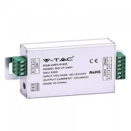 Amplificator banda LED RGB 12/24VDC 12A 3 canale x4A V-TAC 1