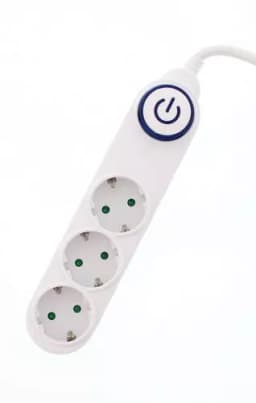 Prelungitor 3 prize 5m alb cu intrerupator cablu 3xG1.5mmp Well 1